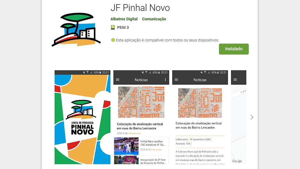 Nova APP do Pinhal Novo disponível para os sistemas Android e iOS